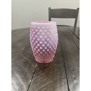Vintage Fenton Glass Cranberry Opal #3947 Barrel‎ Tumbler c.1940